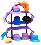 Polly Pocket ! Just Accessories and Display Case- High Styling Hats