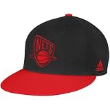 adidas New Jersey Nets Black-Red Vibe Snapback Adjustable Hat