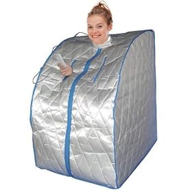 Large Portable Infrared Sauna Spa FIR FAR Detox Ion - Silver/Gray