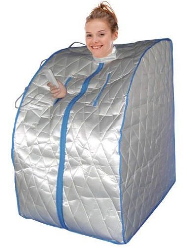 Large Portable Infrared Sauna Spa FIR FAR Detox Ion – Silver / Gray