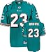 Ronnie Brown Reebok NFL Aqua Premier Miami Dolphins Youth Jersey - Small (8)