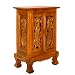 Handmade Asian Furniture - 24 Exotic Peacocks Storage Cabinet / Nightstand - Natural Finish