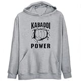 Hoodie Mens Heather Gray  Kabaddi POWER  Sports Medium
