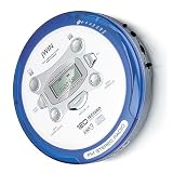 jWIN CD MP3 Player with Anti-Skip Protection and FM Radio (Blue)