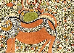 Art of India Madhubani Folk Paintings Home Decor Organic Color Paper 11 x 15 inches