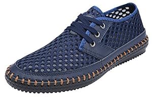 Mohem Men's Poseidon Mesh Walking Shoes Casual Water Shoes (3166D.Blue43)