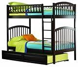 Richmond Twin over Twin Bunk Bed Antique Walnut with Trundle