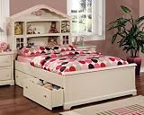 Doll House Fl Bd W/ Trnd Drwrs 64hx60.25w Antique White