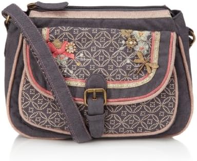 Accessorize Womens Orchid Geo Charm Saddle Bag
