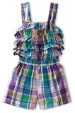 Young Hearts Girls 4-6x Plaid Romper Set