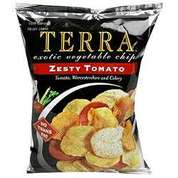 Terra Exotic Vegetable Chips, Zesty Tomato, 6.8-Ounce Bags (Pack of 12)