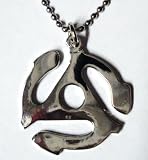 515FO88B1mL. SL160  45 RPM Vinyl Record Adapter Spindle Replica Pendant Necklace