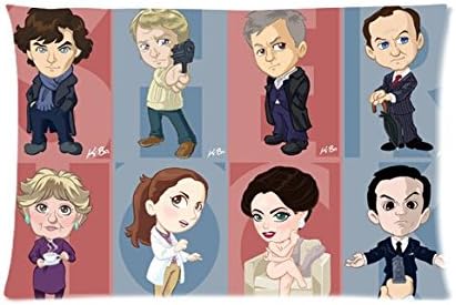 Christmas Rabbit Sherlock Holmes TV Series Custom Zippered Rectangle Pillowcases Pillow Cover Cases Size 16x24inch (Two sides)U2-160