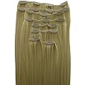 Clip In Extensions 100% Kanekalon 8 teiliges Haarverl�ngerungsset 50 cm Farbe #20 blond