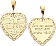14K Gold Reversible 50th Anniversary Heart Charm
