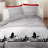 Housse de Couette et deux Taies d Oreiller MANHATTAN