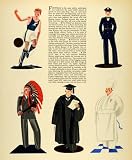 1931 Print Basketball Post Office Indian Tammany Chef Clothing Uniform Outfit - Original Color Print