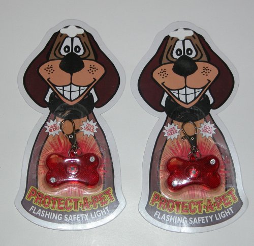 Protect A Pet Dog Collar Safety Blinking Light - Set of TWO