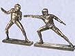 the fencers statue home garden sculpture european New (Digital Angel Decor)