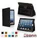 Snugg iPad 2 H�lle (schwarz) - Smart Cover mit Aufsteller, elastischer Handschlaufe, Stylus-Halterung und Premium Nubuck Innenfutter
