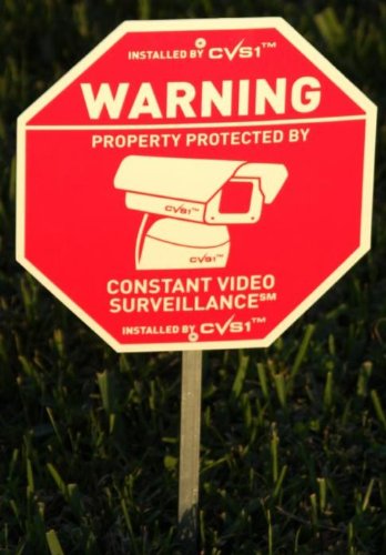 CCTV Security Camera Sign with Stake &amp; a Dozen Decals
