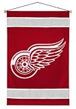 DETROIT RED WINGS OFFICIAL TEAM JERSEY WALL BANNER