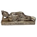 ShalinCraft Reclining Buddha Religious Statue Collectible Figurines in Brass 3.25 x 8.5 inches (bda016)