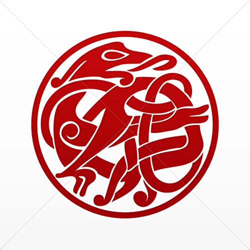 Sticker Ancient Symbol Decoration Bike Motorbike Bicycle Vehicle ATV c Red Dark (16 X 16 In)