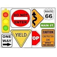 Road Signs Wall Sticker Decal Appliques for Kids Rooms