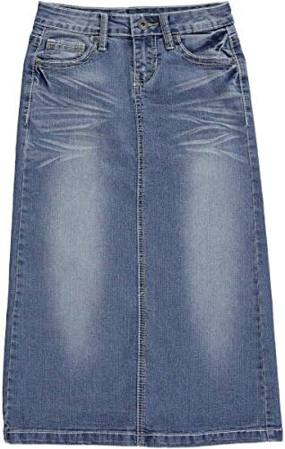 Revolution by Revolt Big Girls' "Kira" Denim Pencil Skirt - medium blue, 12