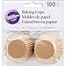 Wilton Unbleached Mini Baking Cups, 100 Count (415-1865),Brown
