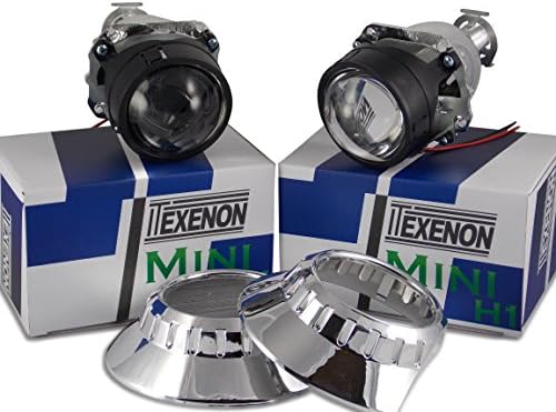 Bi-Xenon HID Mini H1 5.0 Projectors (Pair) With E46-R Shrouds