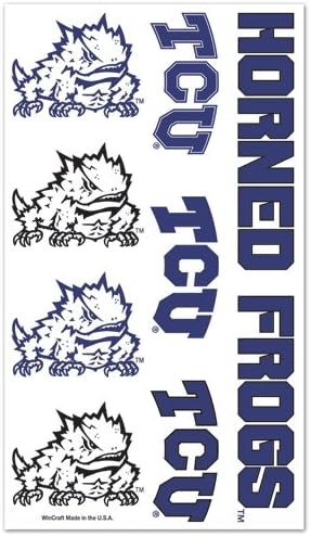 TCU Horned Frogs Official NCAA 1"x1" Fake Tattoos by Wincraft