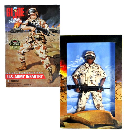 Desert Boot:Hasbro Year 1996 Limited Edition G.I. JOE Classic Collection Series 12 Inch Tall Soldier Action Figure - U.S. ARMY INFANTRY (African American Version) for Desert Camouflage, Fritz