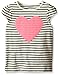 Crazy 8 Girl's Striped Heart Knit Top