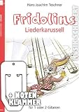 Produkt-Bild: Fridolins Liederkarussell inkl. praktischer Notenklammer - laute und leise Songs zum Singen und Spielen f&uuml;r 1 oder 2 Gitarren (broschiert) von Hans Joachim Teschner (Noten/Sheetmusic)