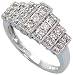 14k White Gold Band 3/8" (10mm) wide, w/ 0.50 Carat Round Brilliant Diamonds
