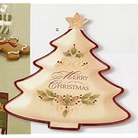 Grasslands Road Deck the Halls Merry Christmas Christmas Tree with Star Shaped Cookie Plate