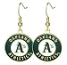 Oakland Athletics - MLB Team Logo Dangler Earrings