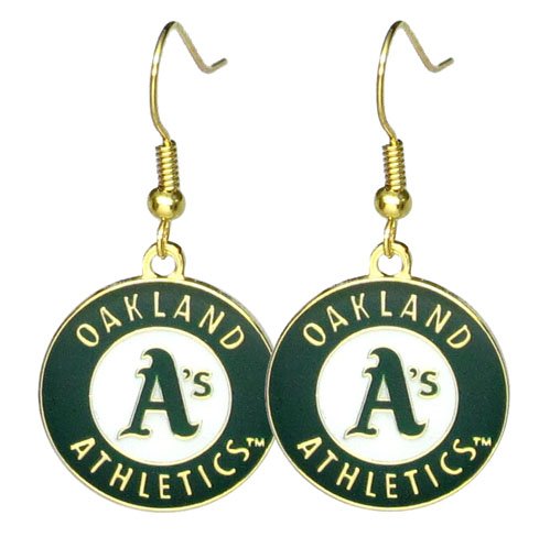 Oakland Athletics - MLB Team Logo Dangler Earrings