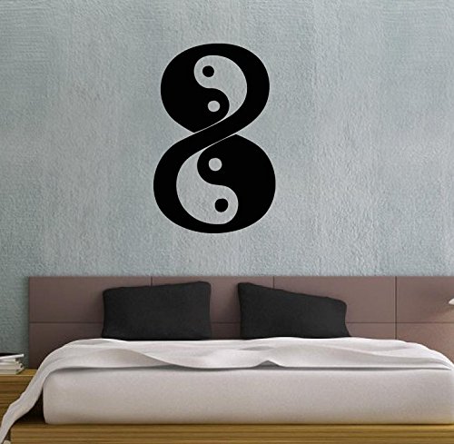 Net 1 Black Friday Cute Double Tai Chi Symbols Longitudinally Aligned S Shape Round Geometry Wall Decals 22*36 Inches