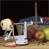 Apple Peeler - Slicer - Corer - Clamp Base (White) (10 3/8