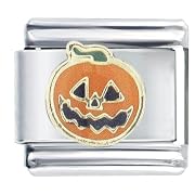 Halloween Pumpkin Italian Charms Bracelet Link
