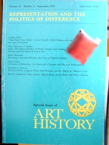 Art History: Journal of the Association of Art Historians (representation and the politics of difference, 16:3 september)