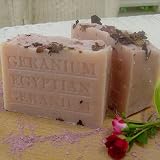 Limted Edition Extra Large Aged Soap-	Egyptian Geranium with French Rose Clay- Cocoa Butter and Crushed Flowers Soap ~ Natural Handcrafted Soap
