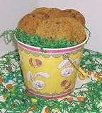 Gourmet Food : Scott's Cakes 1 lb. Brownie Chunk Cookies in a Yellow Bunny Pail