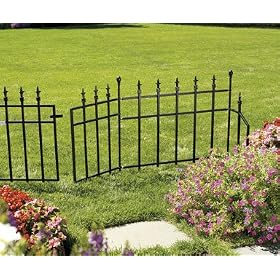 Panacea 87103 30x37x63 Black Garden Finial Fence from Fences & Gates