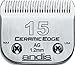 Andis CeramicEdge Carbon-Infused Steel Pet Clipper Blade, Size-15, 3/64-Inch Cut Length (64255)