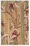 1'10" x 2'10" Indoor Outdoor Rug - Transitional Hand Hooked Rug in Paprika and Olive Color