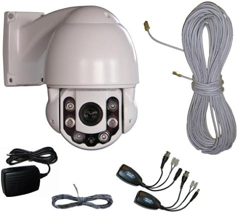 Mini Speed Dome PTZ IR ARRAY Camera 5-50mm 200°/s 960H 700TVL IP66 1/3" SONY CCD + 50 CABLE KIT